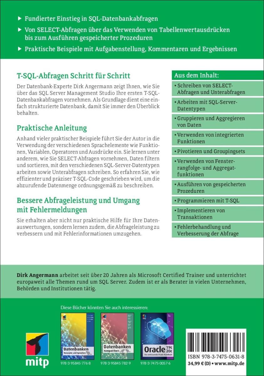 Artikelbild 2 des Artikels “T-SQL-Abfragen für Microsoft SQL-Server 2022 “