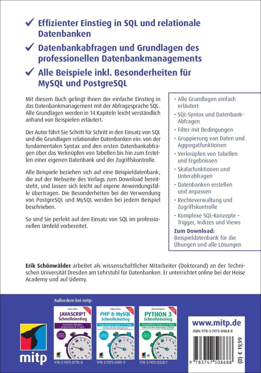 Artikelbild 2 des Artikels “SQL Schnelleinstieg “